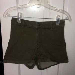 Olive Green H&M High-Waisted Shorts Size 8